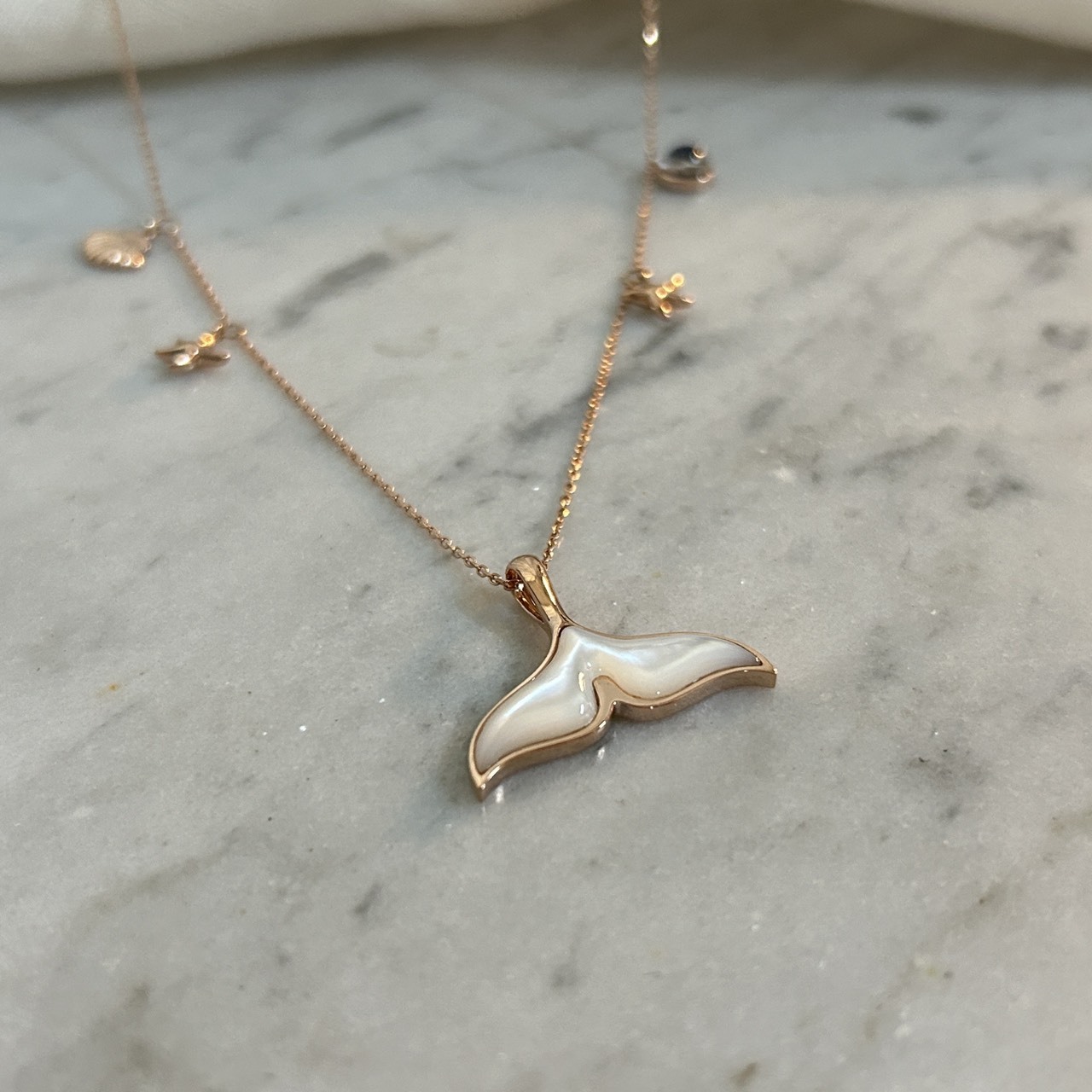 【訂製】人魚尾珍珠母貝14K項鍊