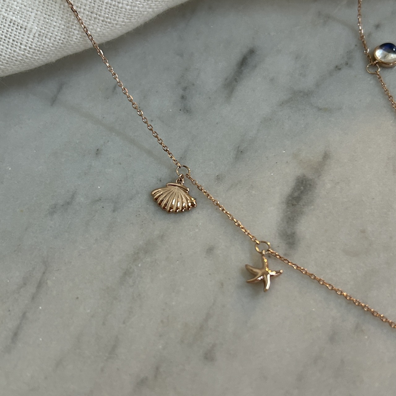 【訂製】人魚尾珍珠母貝14K項鍊