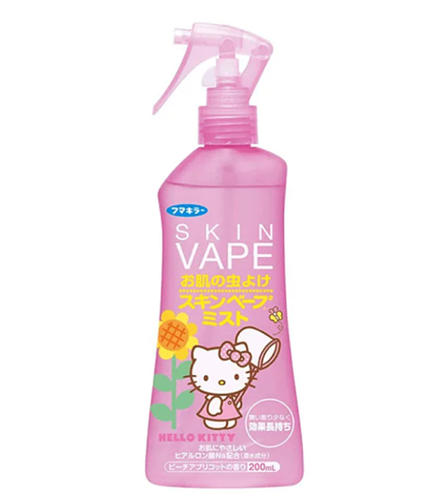 Fumakilla 象球牌 Skin Vape 長效持久驅蚊噴霧B3(蚊怕水) 200ml Hello Kitty 粉紅色蜜桃杏香[平行進口]長效持久驅蚊水