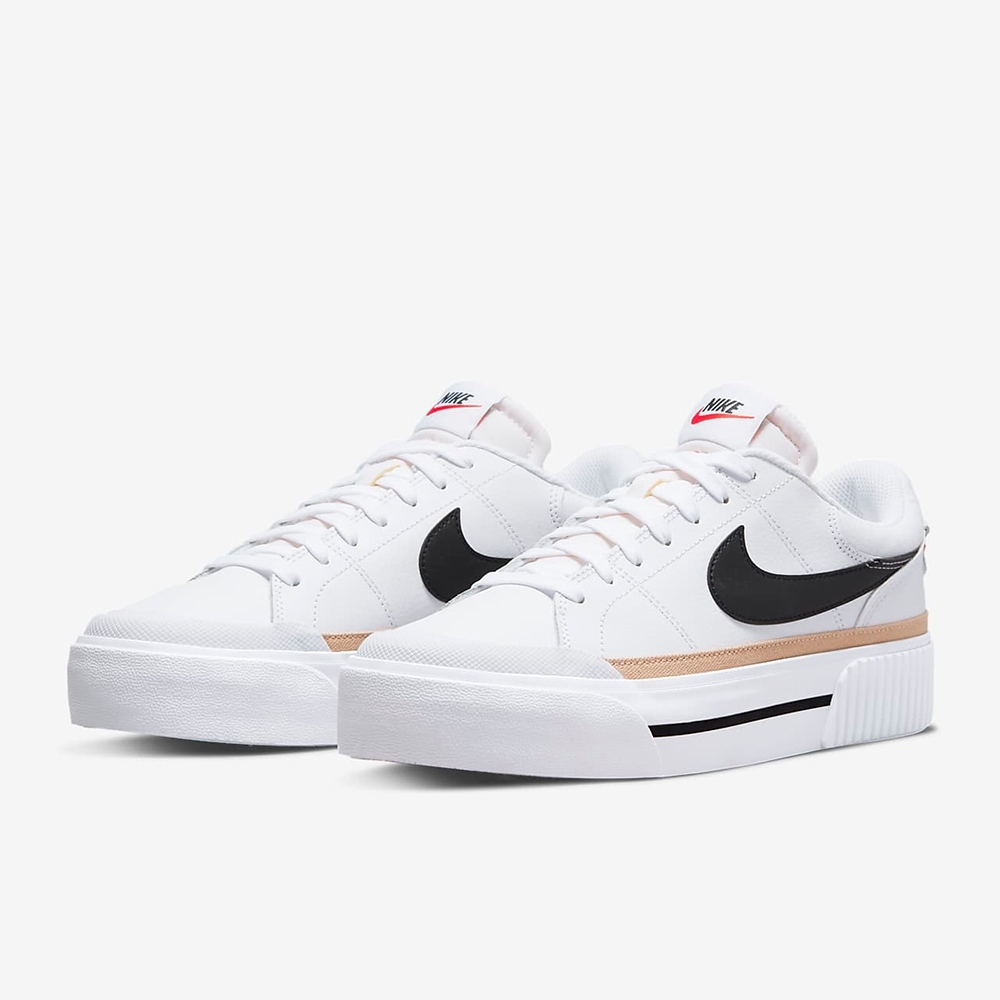 Nike Court Legacy Lift "White Black" 厚底增高鞋 女鞋 DM7590-100