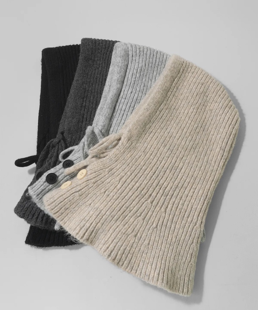 🇰🇷 Nuart Studio 鈕扣 羊毛針織 巴拉克拉法帽 防寒 保暖 造型 / 預購