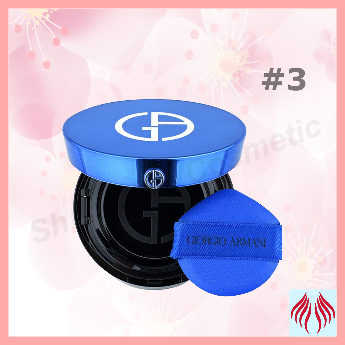 GIORGIO ARMANI 阿瑪尼 Designer設計師電光藍氣墊精華粉底 (#3) (14克) [平行進口 4935421719513]