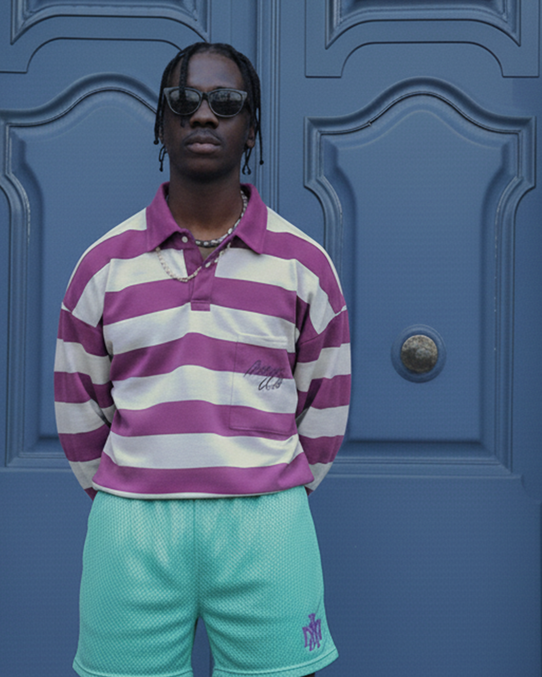 MTA｜ Classic Mesh Shorts (Green/Purple)