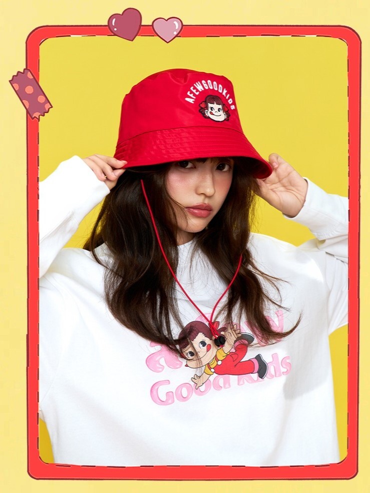 AFGK x 不二家 人物刺繡 漁夫帽  A FEW GOOD KIDS