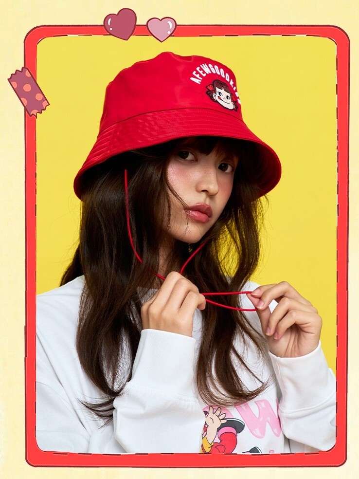 AFGK x 不二家 人物刺繡 漁夫帽  A FEW GOOD KIDS