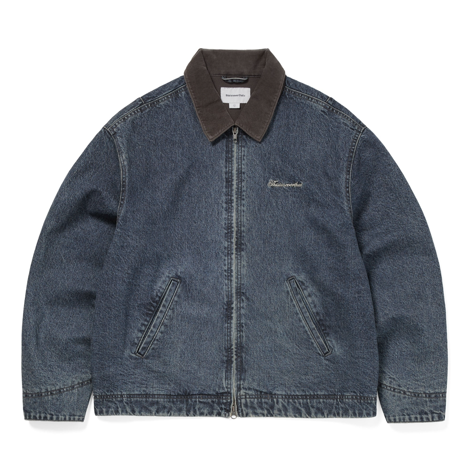 -(B024)-THISISNEVERTHAT T.N.T DENIM WORK JACKET BLUE 單寧 翻領 夾克 外套 藍-TN253WOWHS08