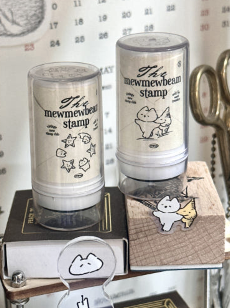 Mewmewbeam｜貓貓復古墨水印章 Ver.6（共四種）