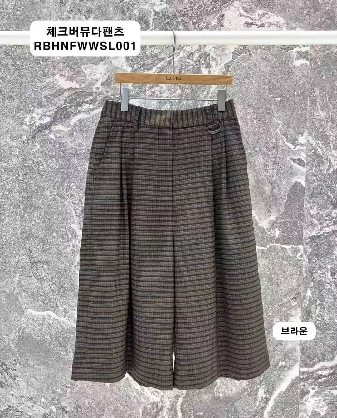 RB5258 格紋百慕達褲