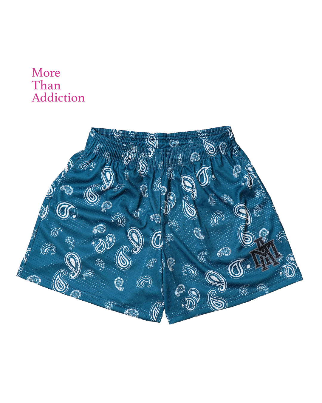 MTA｜Paisley Pattern Shorts (Lake blue)