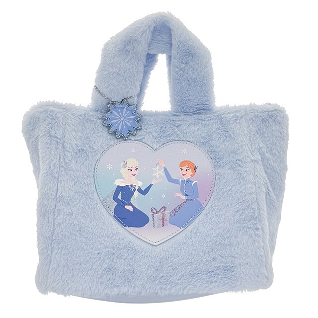 World of Frozen 限定 艾莎 Elsa 安娜Anna 愛心 圖案 絨毛 手提包 冰雪奇緣 Frozen -香港迪士尼樂園