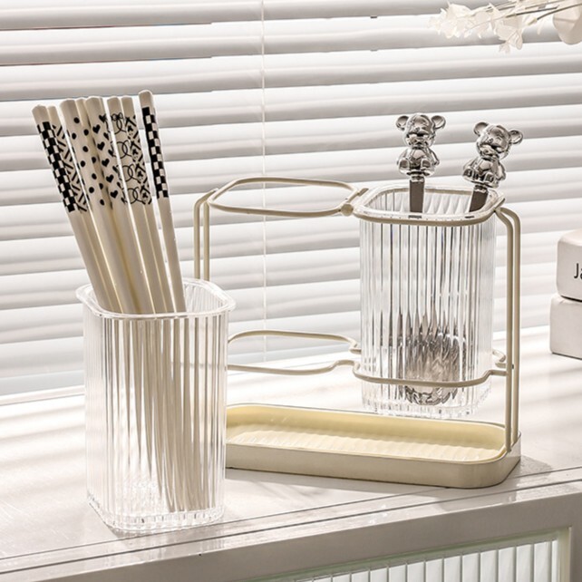 《1447》顏質派簡約條紋餐具架