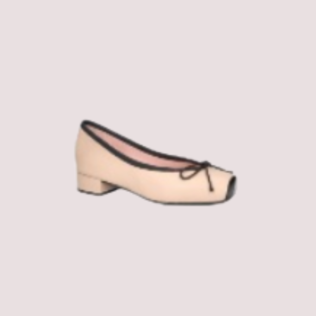 1PB0109-096 [PRETTY BALLERINAS] Coton Negro Ballerinas Beige #52285_A (BR)