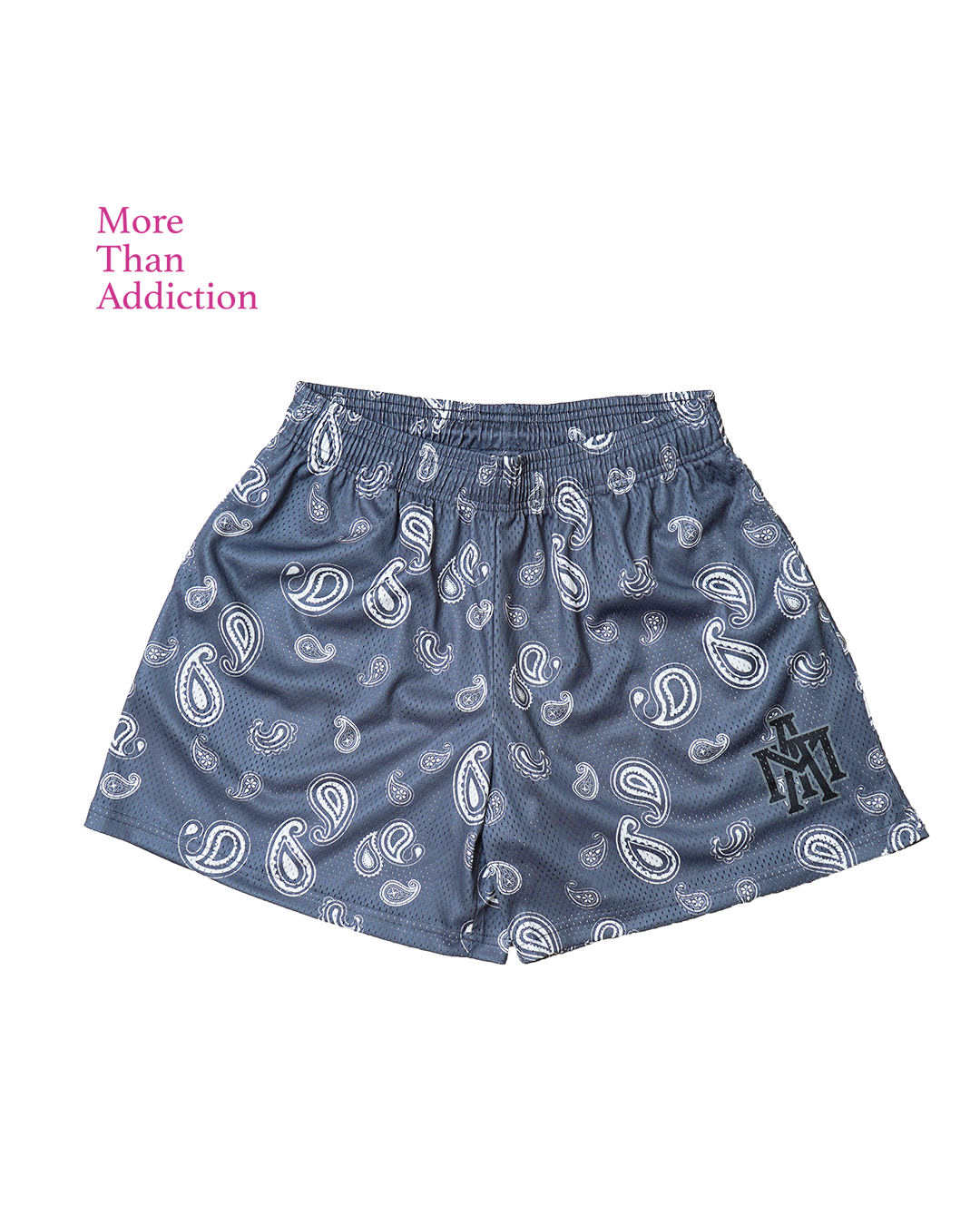 MTA｜Paisley Pattern Shorts (Dark gray)