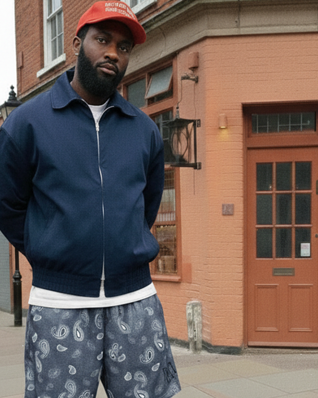 MTA｜Paisley Pattern Shorts (Dark gray)