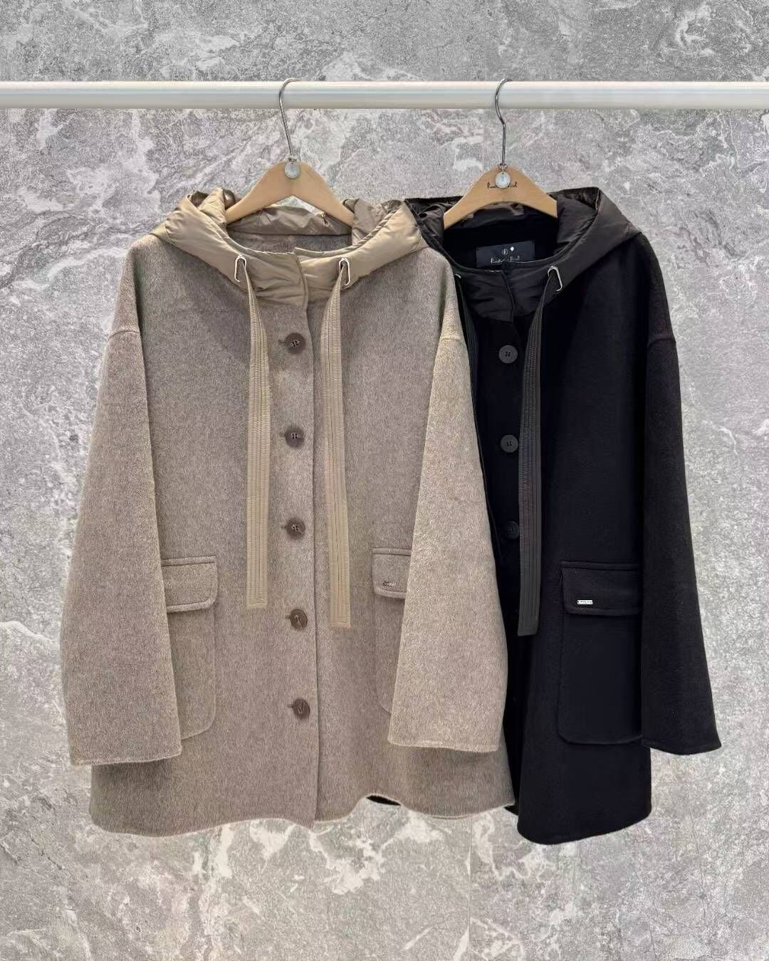 RB5266 連羽絨帽羊毛外套 *訂貨4-6星期起*