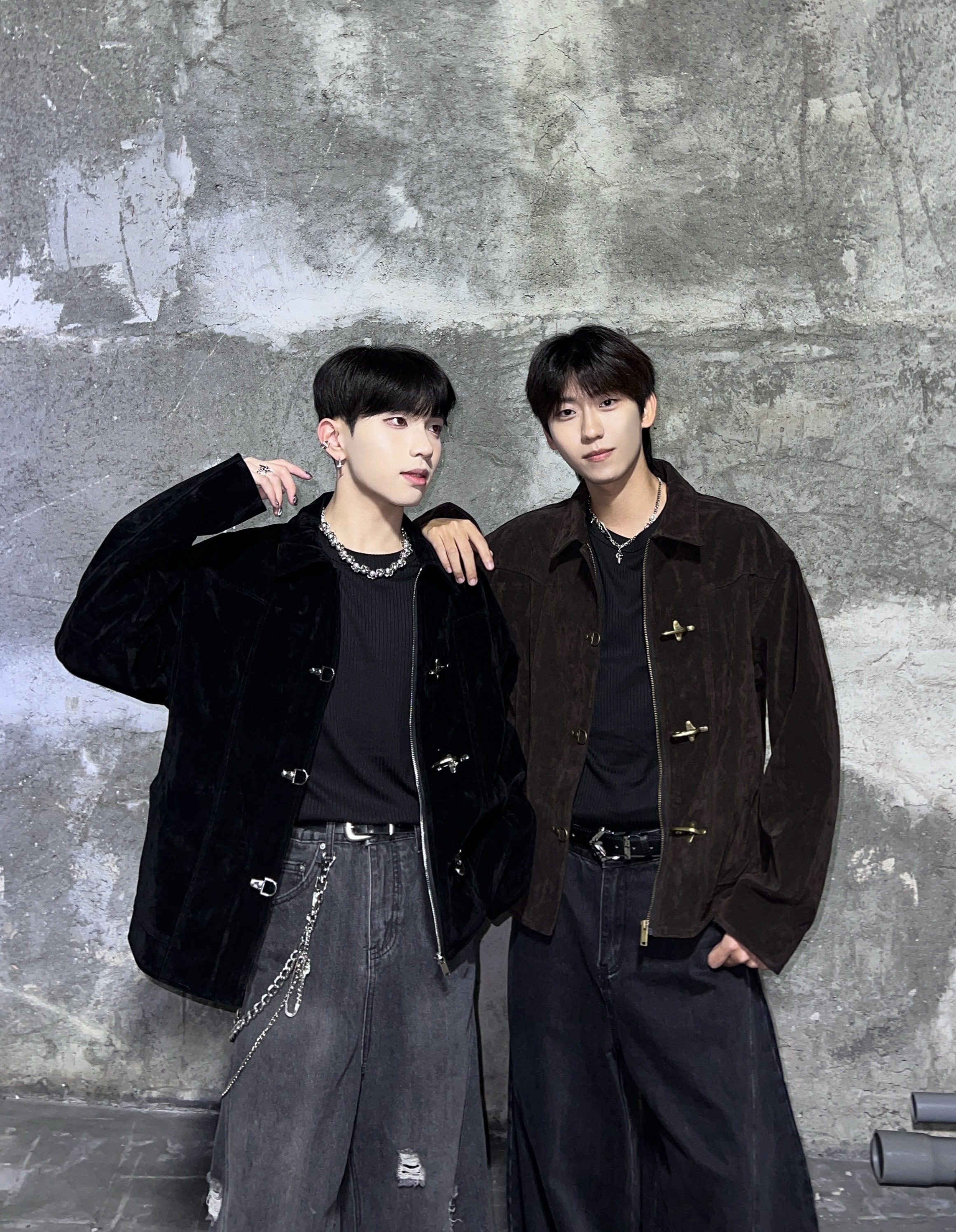 (GOAL) 美式復古飛機扣麂皮夾克外套 MC156