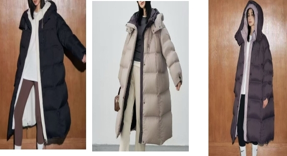 KE1715  有帽長羽絨VS0015