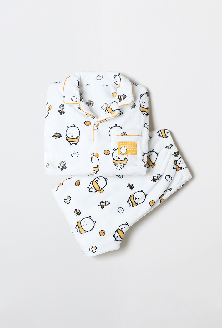 預訂｜SPAO x 白熊 舒適毛絨長袖睡衣套裝 IVORY