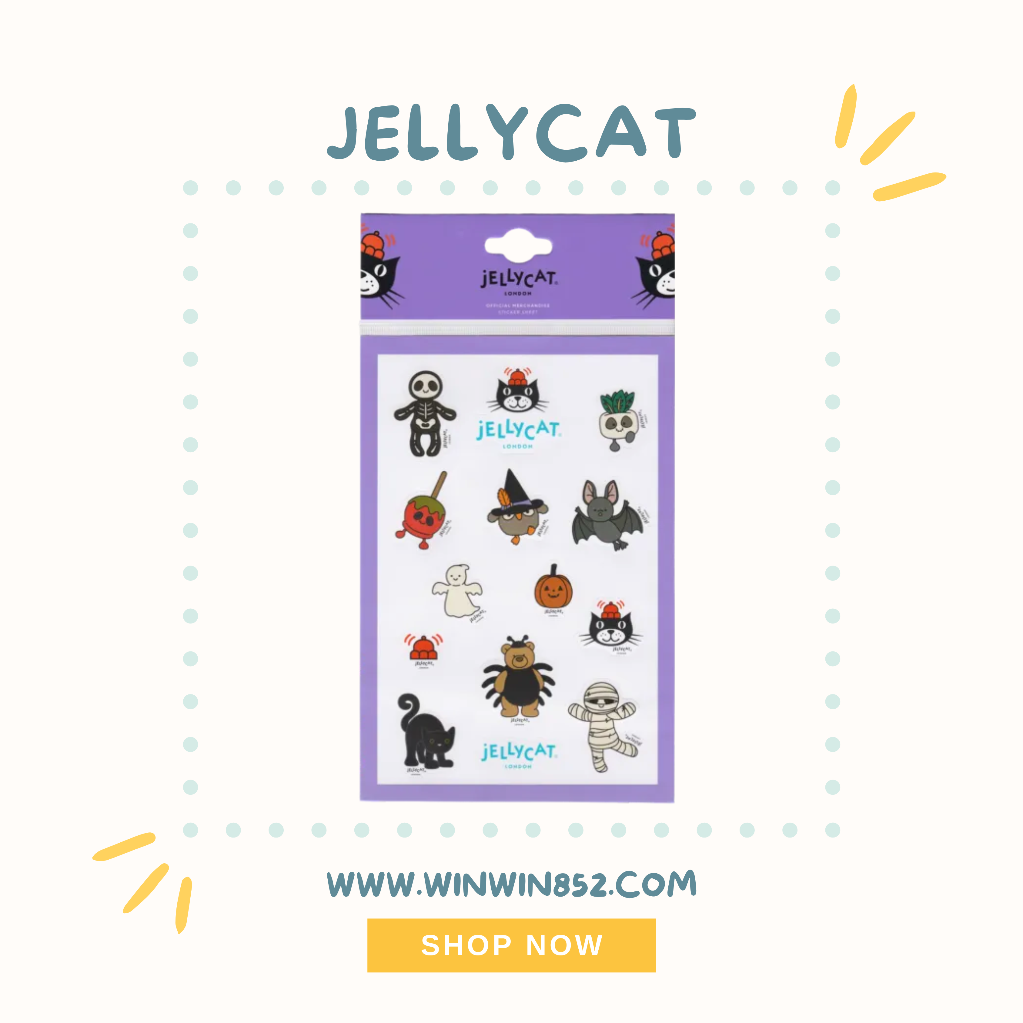 Jellycat Halloween Stickers