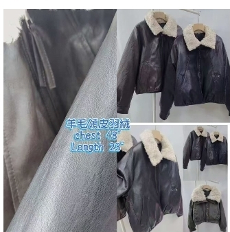 KE1728   -OS0008 PV羽絨外套（毛領可以拆） 胸48，長23