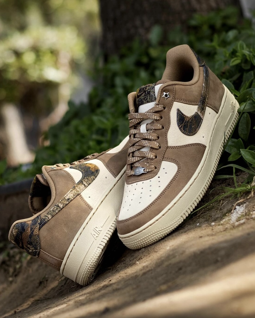 Nike Air Force 1 "Realtree Rattan" 米棕色 奶茶色 落葉 麂皮 皮革 拼接 男鞋