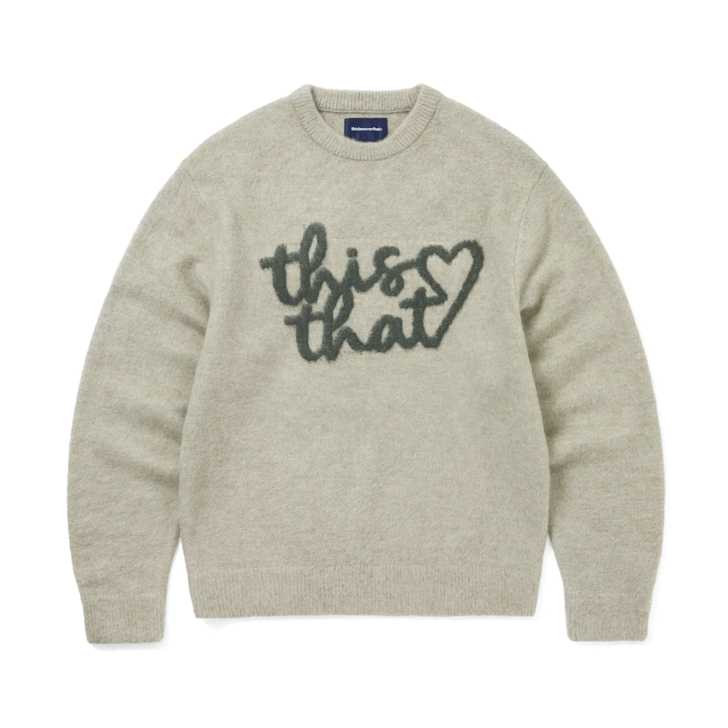 -(B2b01)-THISISNEVERTHAT T.N.T HEART LOGO KNIT SWEATER 愛心 針織毛衣 薰衣草紫/沙色-TN253KKNPK10