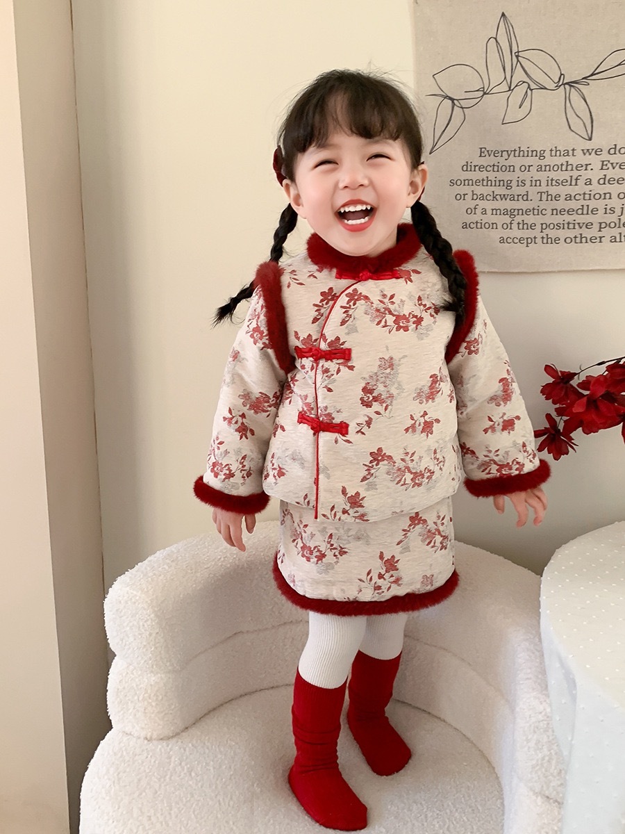 嫩嬰過年紅包旗袍套裝