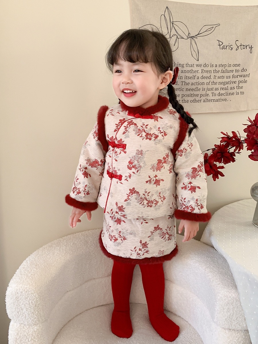 嫩嬰過年紅包旗袍套裝