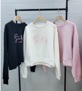 KE1745  -OS0025 珠珠英文字衛衣 胸50，長21