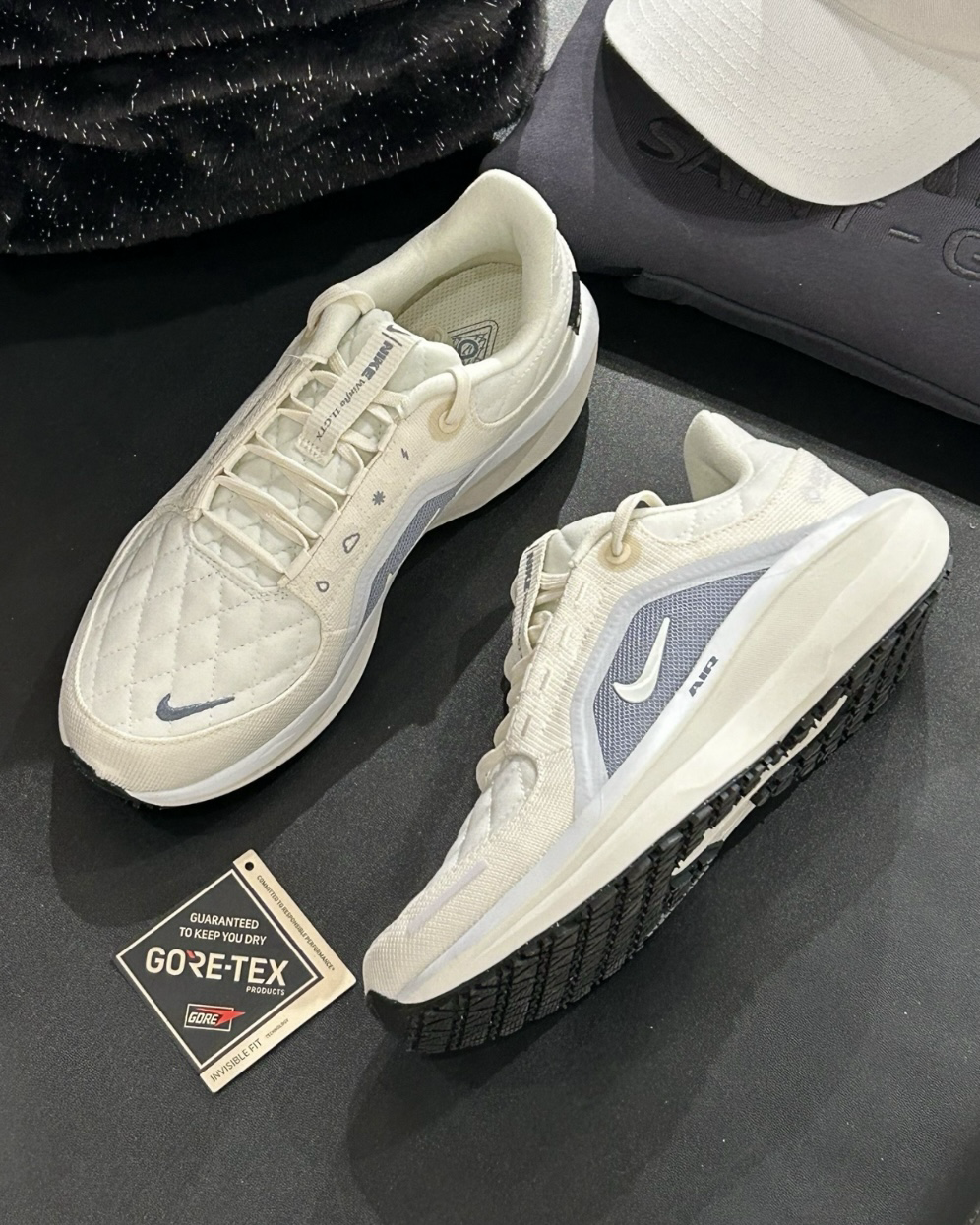Nike Air Winflo 11 GORE-TEX 米白 紫灰 防潑水 GTX 反光 緩震 運動鞋 女鞋