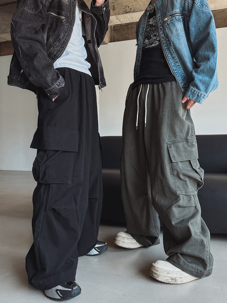 Stone 斜跨工裝褲