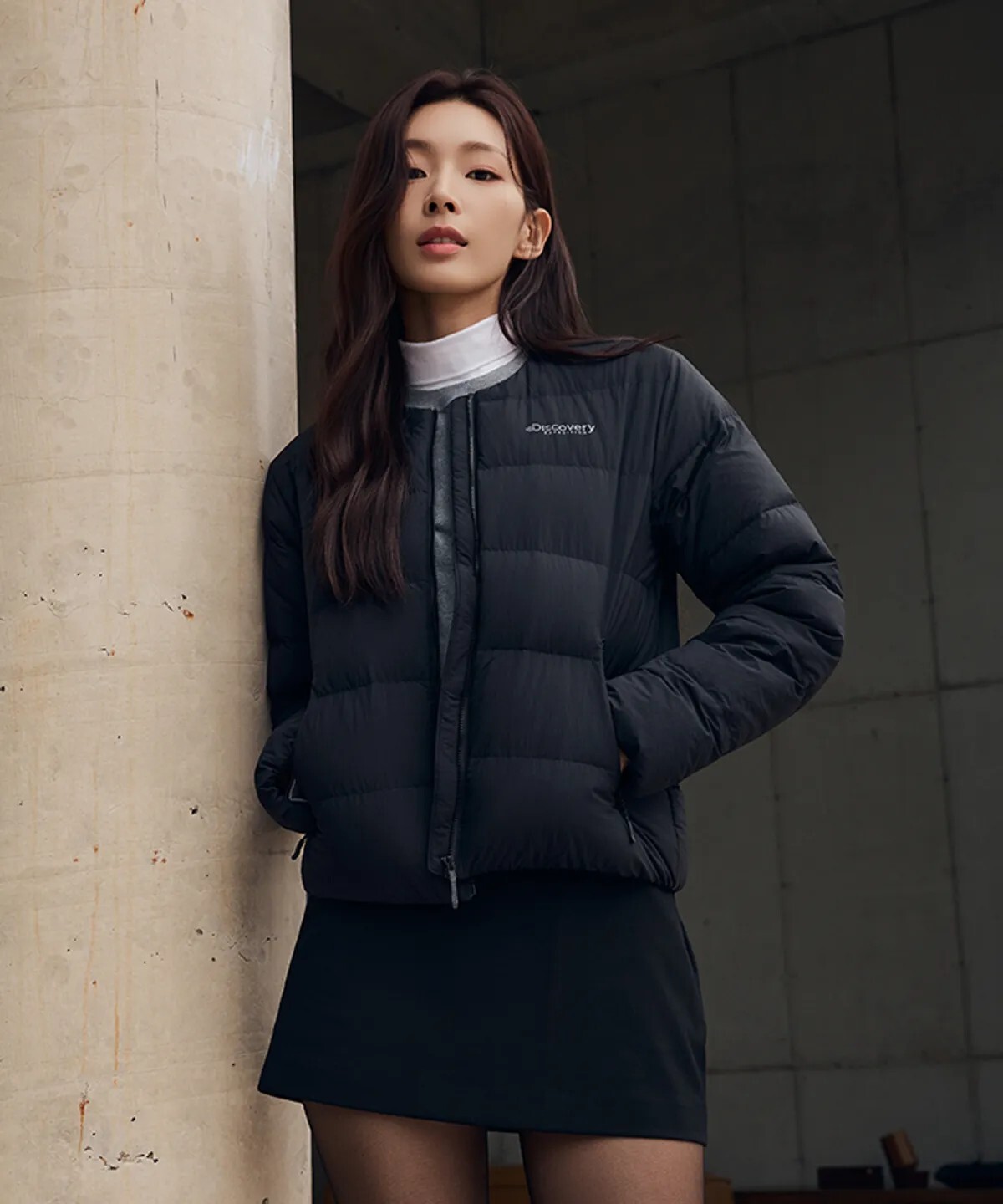 【OWN】Discovery 輕羽絨 U領 鵝絨 填充 外套 石墨烯 女版 米白 黑色 炭灰