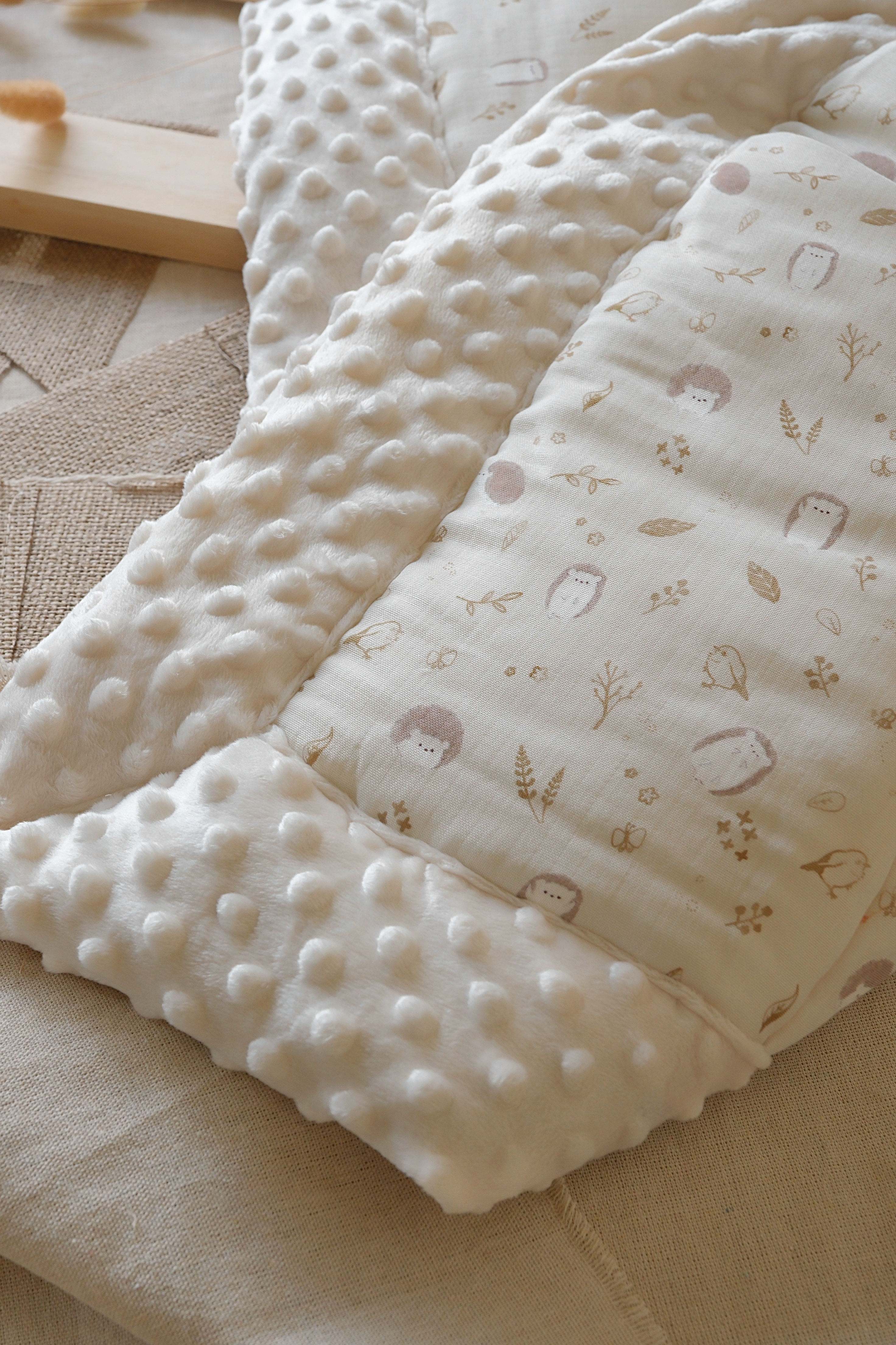 Hi Y.P store-柔暖舒眠毯-獨家設計款-秋葉刺蝟