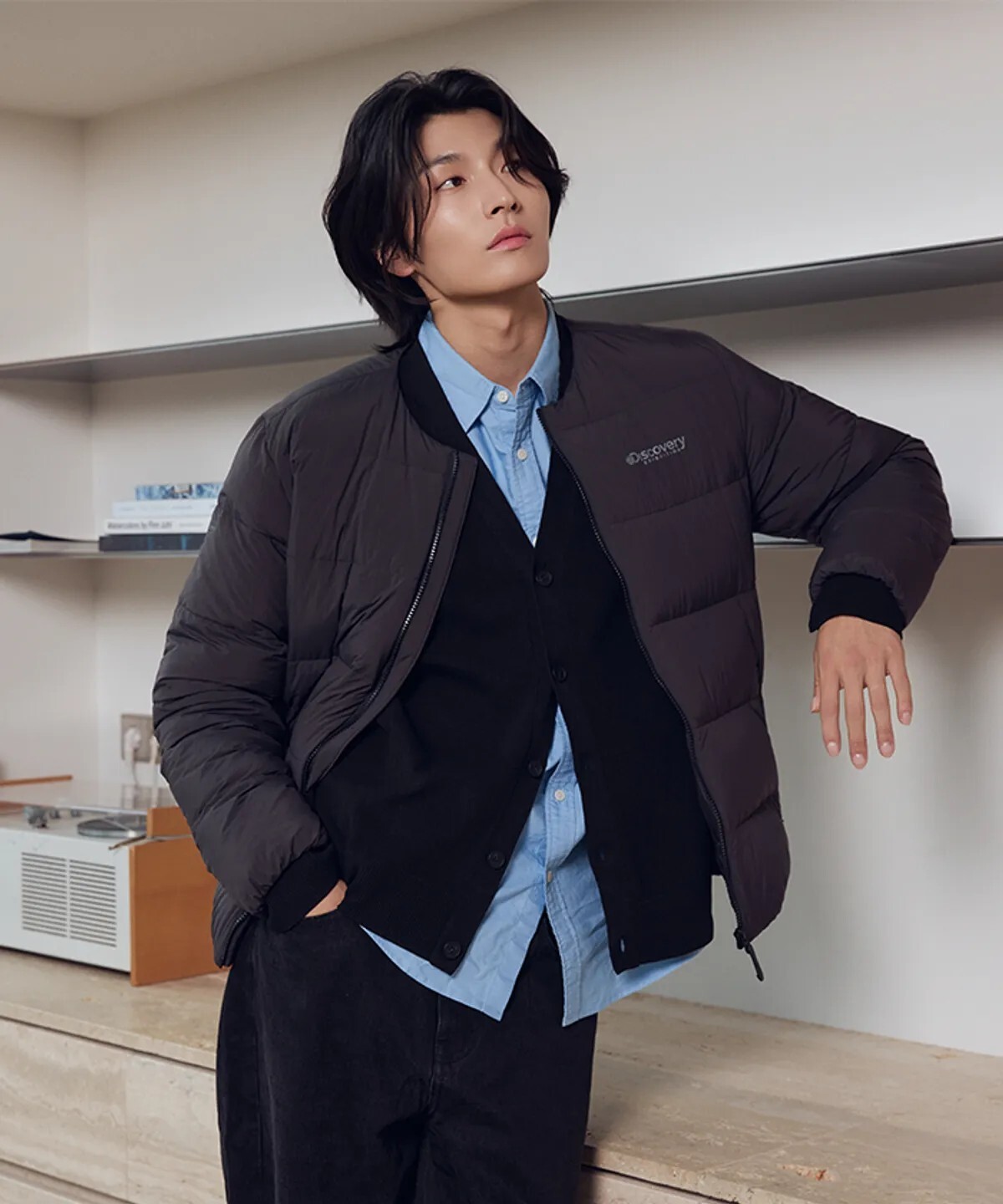 【OWN】Discovery 輕羽絨 U領 鵝絨 填充 外套 石墨烯 成人 黑色 深灰 卡其