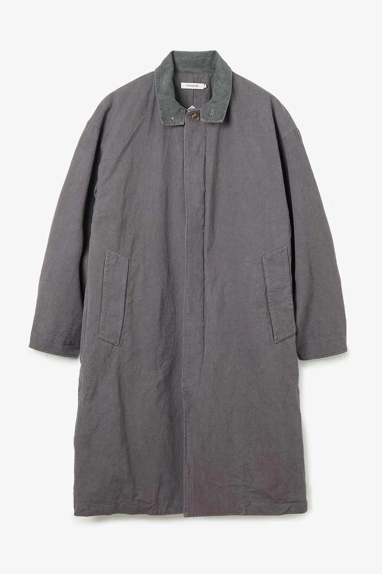 nonnative WANDERER LONG COAT C/Li CANVAS SULFUR DYE WITH WINDSTOPPER®