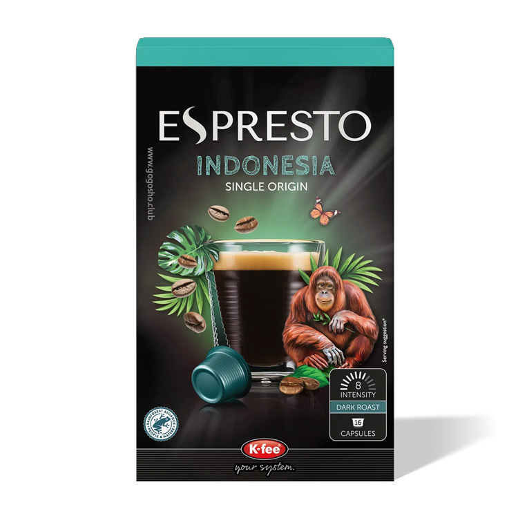 ESPRESTO 印度尼西亞單品咖啡 K-fee 膠囊 (16杯裝)