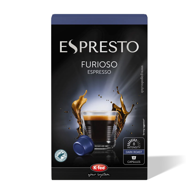 ESPRESTO Furioso Espresso 咖啡 K-fee 膠囊 (16杯裝)