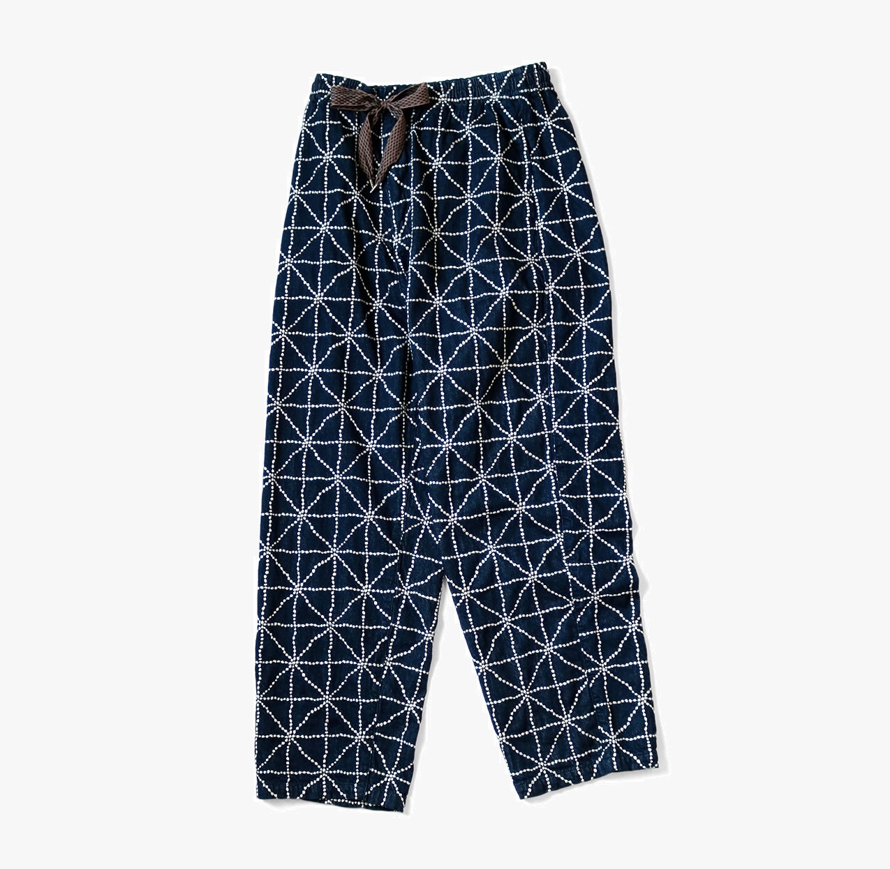 KAPITAL 8OZ DENIM EASY PANTS WITH FOLK-DOJO EMBROIDERY - PRE ORDER ITEM (預訂中)