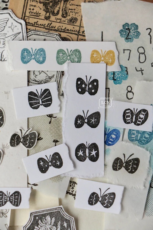 吉 LCN．貝殼蝴蝶 壓縮木印章組