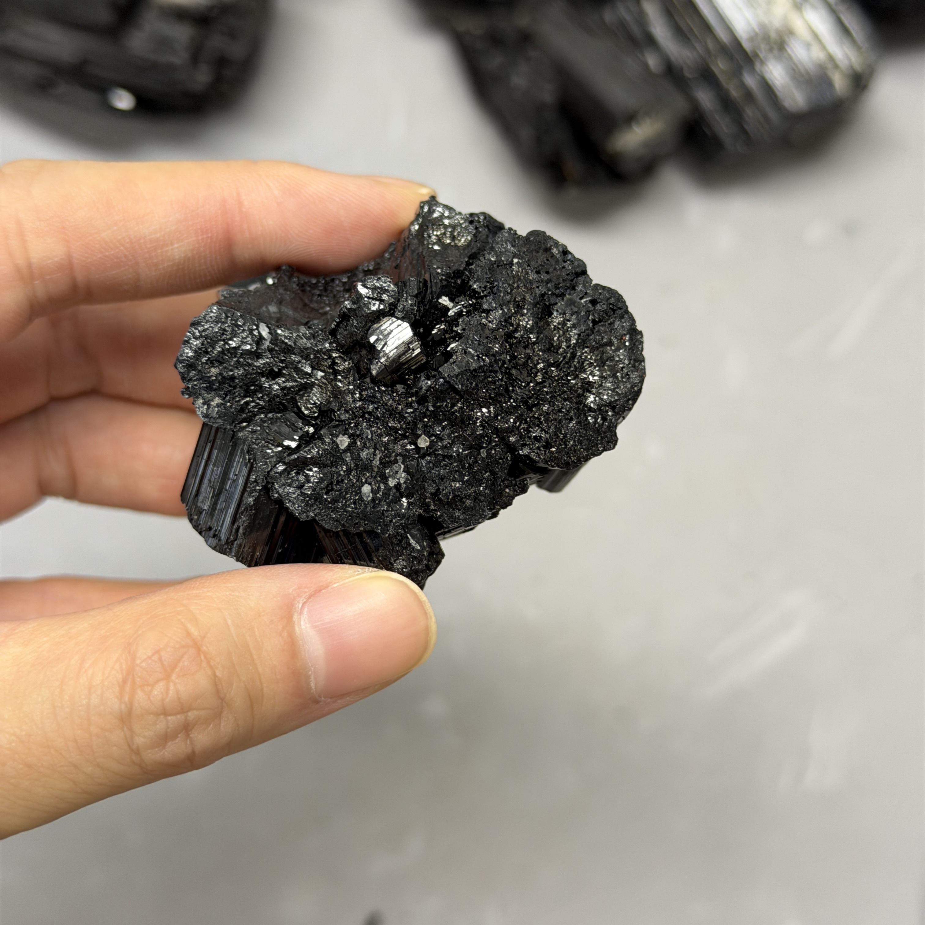 收藏品黑碧璽/電氣石礦標 TRR1764