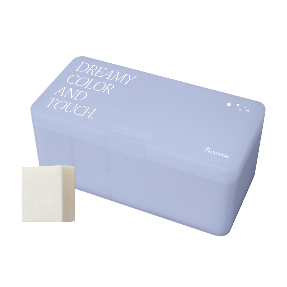 PICCASSO 2025 Aurora Dream Edition Latex Square Makeup Sponge 20P (with Case)