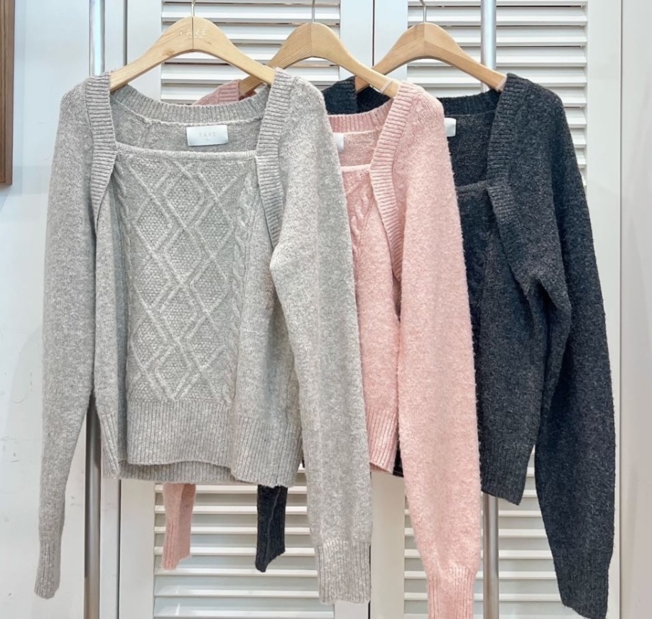 LUXE 方領針織休閒毛衣（K11 FA830）