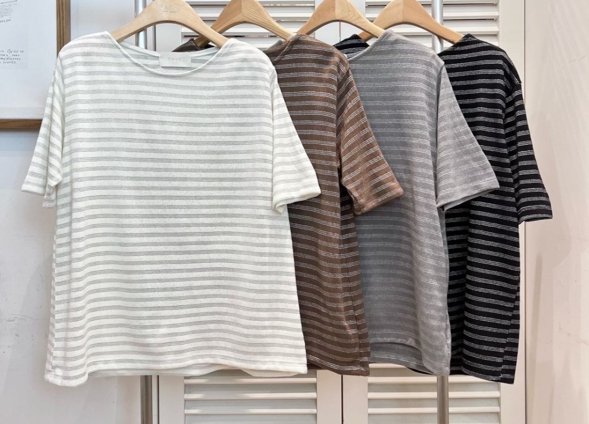 LUXE 條紋寬鬆百搭通勤T-Shirts（K11 FA831）