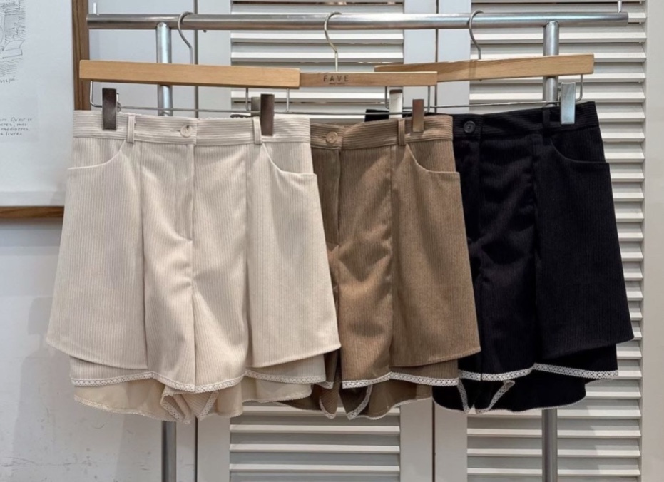 LUXE 簡約休閒蕾絲裙褲短褲（K11 FA851）