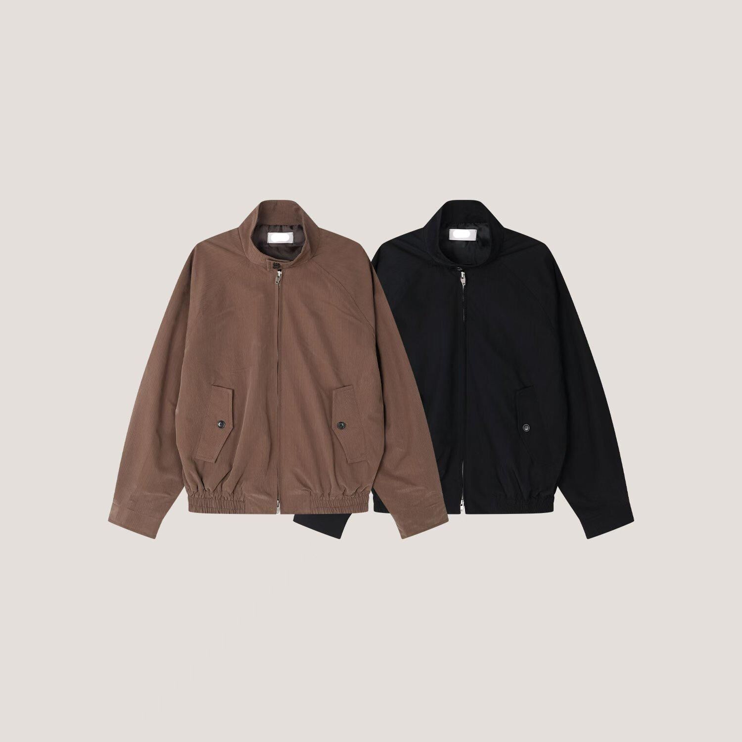 淨色企領拉鍊外套 JK2697