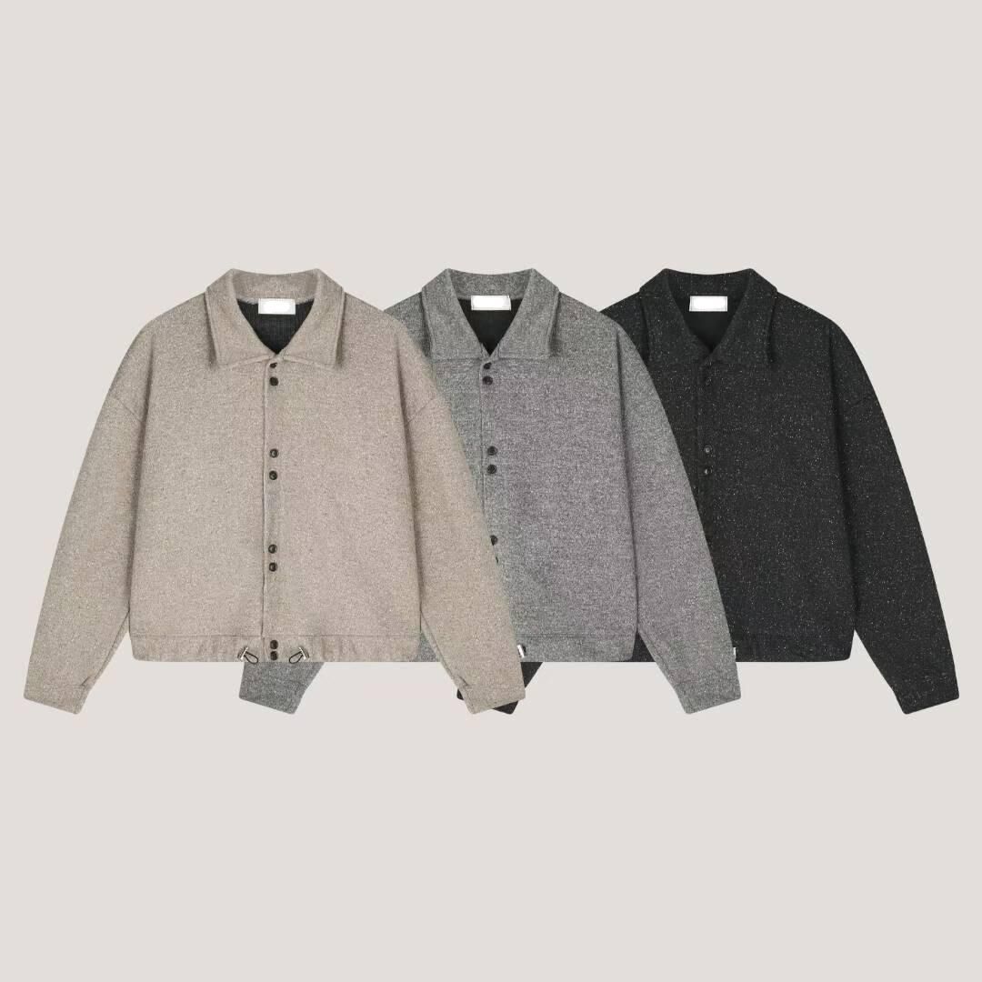 混色反領開胸外套 JK2699