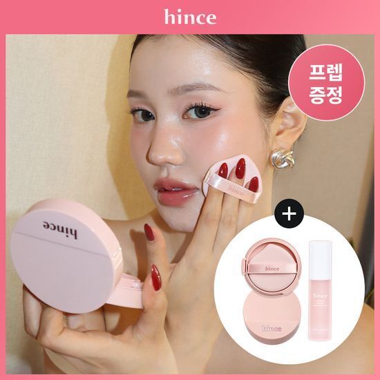 hince 柔霧遮瑕氣墊粉底 附補充裝 (+ Base Prep)【5款色號】