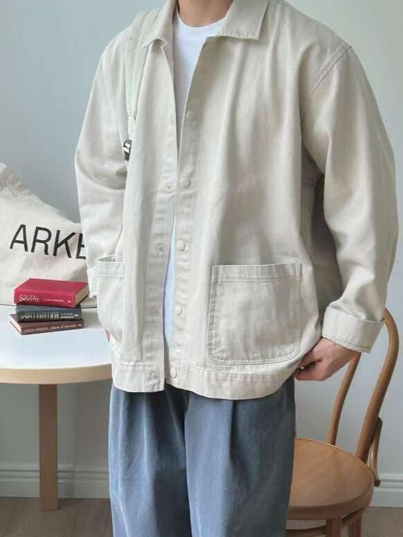 淨色反領開胸外套 JK2704