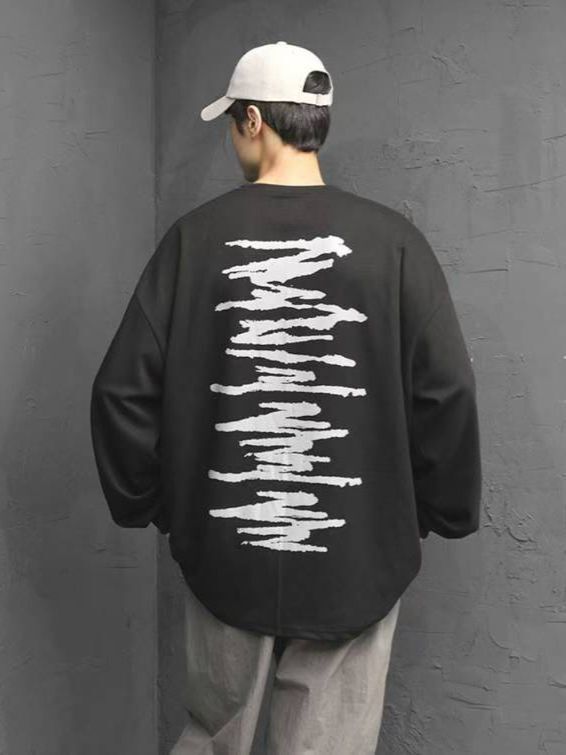 OverSize圖案長袖衫 T5829