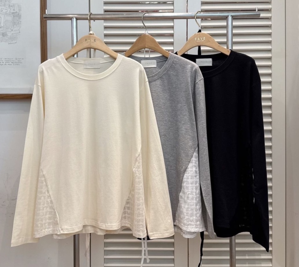 LUXE 設計感時尚拼接長袖（K11 FA856）